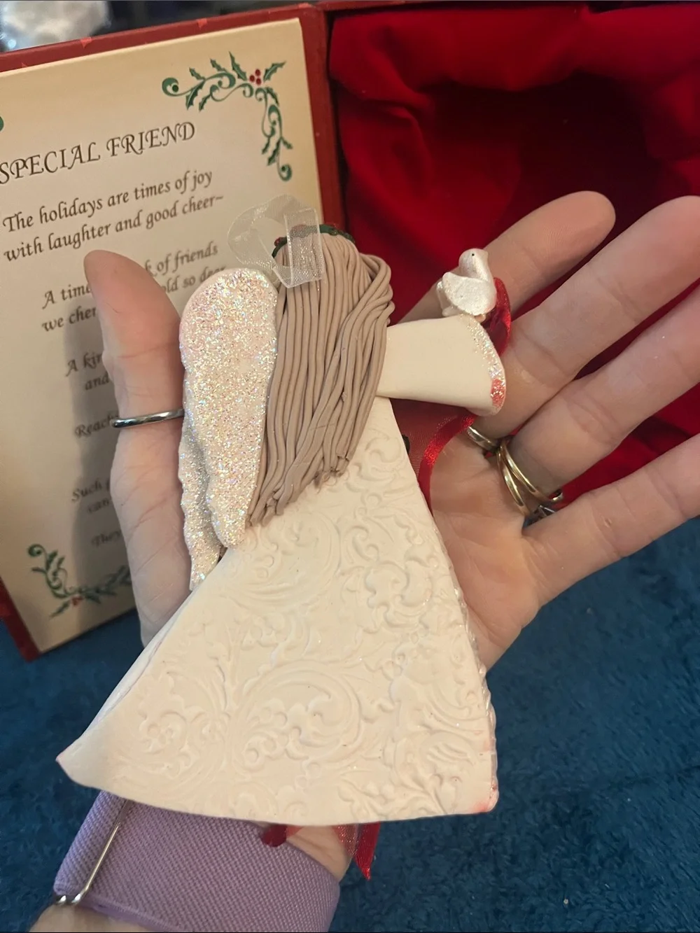 Special Friend Angel Ornament - In Box Claymation Ornament 035